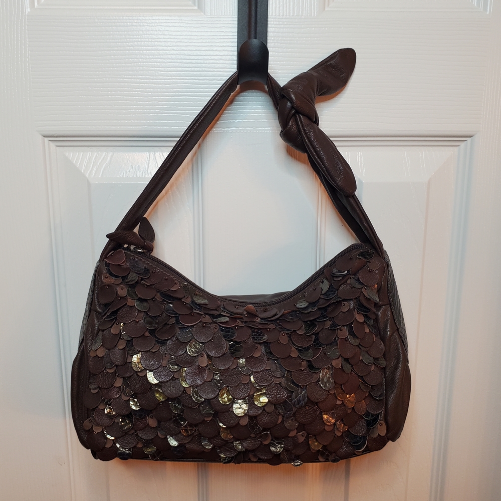 VTG - Grès Paris - Brown - Leather Scaled - Shoulder Bag
